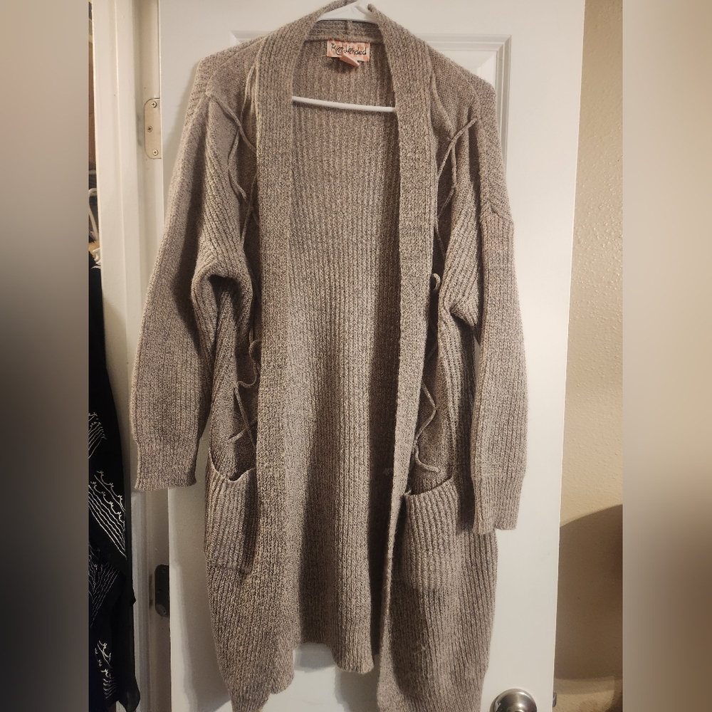 Cozy Gray Knit Cardigan